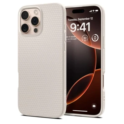 Afbeelding van Spigen Liquid Air Case Compatibel met iPhone 16 Pro hoejse Natural Titanium