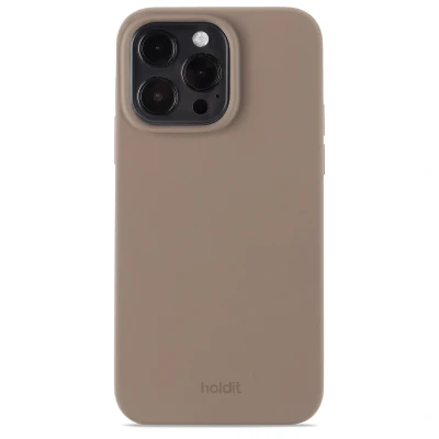 Afbeelding van Apple iPhone 15 Pro Max Hoesje Siliconen en TPU (zacht) Holdit Hardcase/Backcover Bruin Telefoonhoesje