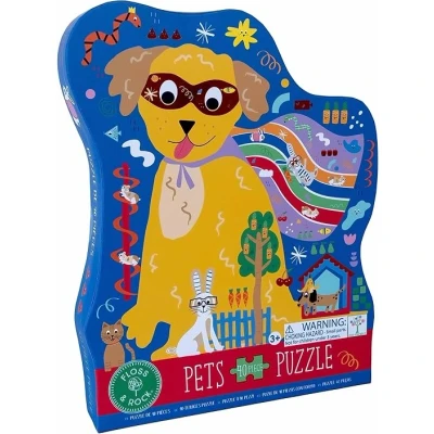 Afbeelding van Floss &amp; Rock Puzzel Silhouet Super Hond ( 40 stukjes)