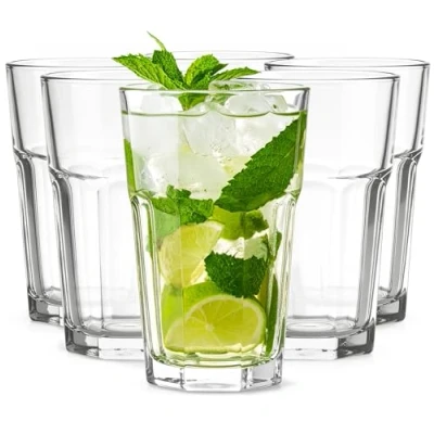 Afbeelding van 270 ml, set van 6 longdrinkglazen, drinkglazen, highballglas, waterglazen, cocktail, caipirinha glazen, perfect voor thuis, restaurants en feestjes, glazenset, klassieke vorm