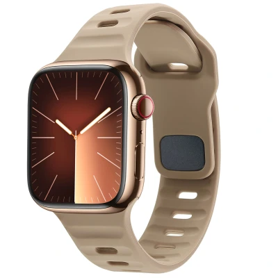 Afbeelding van Apple Watch bandje Siliconen en TPU (zacht) Bruin Geschikt voor Series 1/2/3/4/5/6/7/8/9/10/SE/Ultra/Ultra 2 (44/45/46/49 mm)
