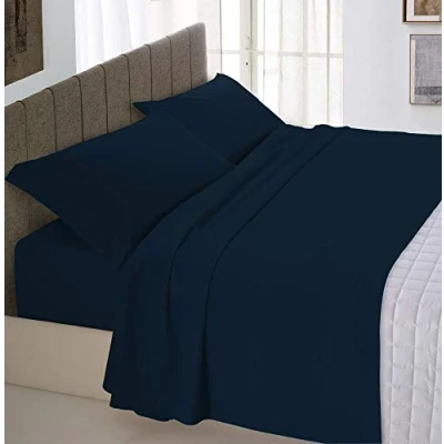 Afbeelding van Italian Bed Linen Max Color beddengoedset, donkerblauw, dubbel