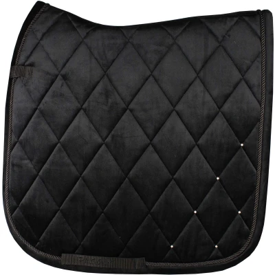 Afbeelding van Pagony Velours zadeldek zwart maat:vs cob
