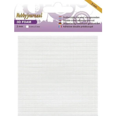 Afbeelding van Hobbyjournaal Foam blokjes 3 mm