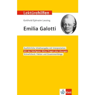 Afbeelding van Lektürehilfen Gotthold Ephraim Lessing &quot;Emilia Galotti