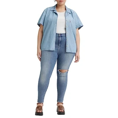 Afbeelding van Levi&#039;s plus 720 HIGH RISE Super Skinny Jeans Fit, Dames, Maat: 52x34, Echo stonewash