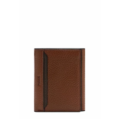 Afbeelding van Fossil Heren Huntington Tri Fold Portemonnee, bruin, Small