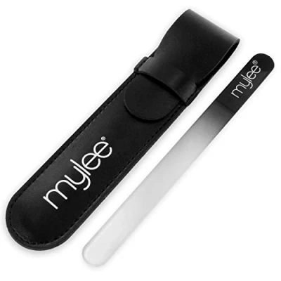 Afbeelding van Mylee Crystal nagelvijl met etui Hygiënische en langdurige professionele manicure 5 jaar garantie, voor salon thuisgebruik