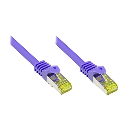 Afbeelding van S/FTP CAT7 10 Gigabit netwerkkabel / paars LSZH 0,15 meter