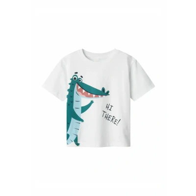 Afbeelding van Name it Regular FIT Tshirt print voor kinderen, Maat: 92, Lucent white