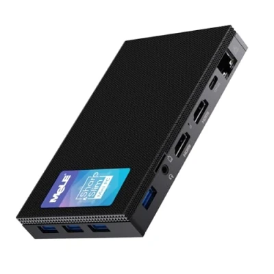 Afbeelding van MeLE Mini PC Quieter3Q Celeron N5105, Draagbare computer Ventilatorloze Windows 11 Pro LPDDR4 8GB ROM 128GB M.2 NVMe PCle.3.0 2280 SSD (tot 2,90 GHz) BT5.2 Wi Fi 6, Dual 4K HDMI * 2 60Hz USB3.0 4