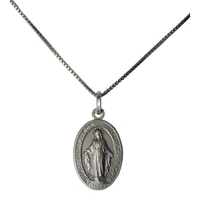Afbeelding van 925 STERLING ZILVER HET MIRACULOUS MEDAAL MET KETTING DE ORIGINELE 100% GEMAAKT IN ITALIË PATRON HEILIGE MEDALEN, Medium, Zilver, Geen edelsteen