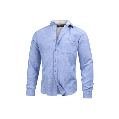 Afbeelding van Indicode Jeans Langarm Inniell Overhemd, Heren, Maat: Small, Palace blue