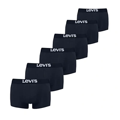 Afbeelding van Levi&#039;s MEN Solid Basic Trunk 6 PACK Boxerbriefs, Heren, Maat: Small, Navy