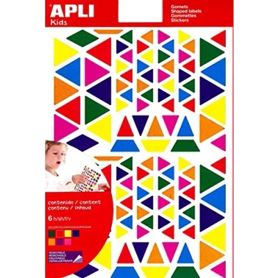 Afbeelding van Apli Kids verwijderbare stickers, driehoek, blister met 720 stuks in g