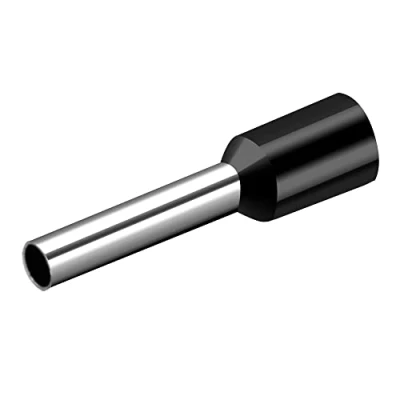 Afbeelding van Heschen Cord End terminal E2512 AWG 14/2,5 mm², koperdraad krimpconnector, vinyl geïsoleerd, zwart, 1000 stuks