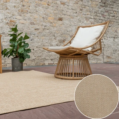 Afbeelding van Jute buitenkleed Naturel Visgraat Interieur05 Beige Polypropyleen 160 x 230 cm (M)