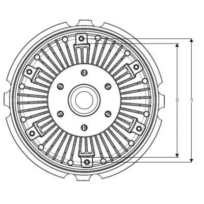 Afbeelding van Koppeling, radiateurventilator NRF 49040