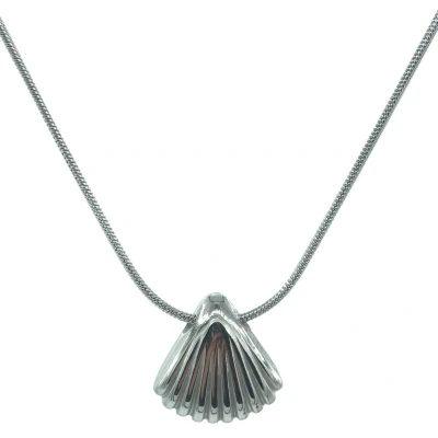 Afbeelding van Damesketting met Schelp hangertje Stainless Steel 40 + 5cm