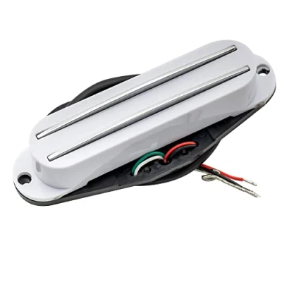 Afbeelding van Musiclily Hot Rail Hoge Output Gitaar Humbucker Element in Single Coil Formaat voor Fender Squier Strat, Wit