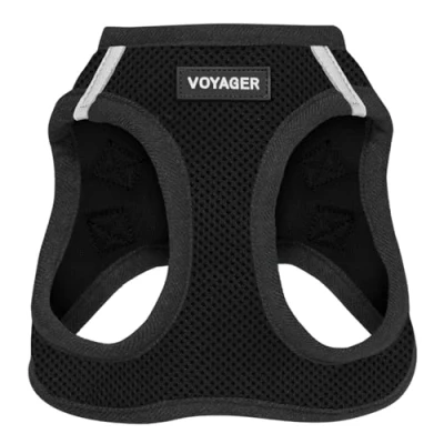 Afbeelding van Voyager Step in hondentuigje met lucht instapharnas van mesh voor alle weersomstandigheden kleine en middelgrote honden Best Pet Supplies harnas (zwart), Small