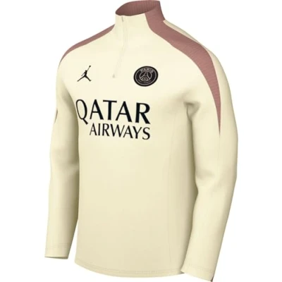Afbeelding van NIKE Performance Paris ST Germain DF Strike Drill TOP Third Fanartikel, Heren, Maat: Small, Pale ivory/rust pink/black