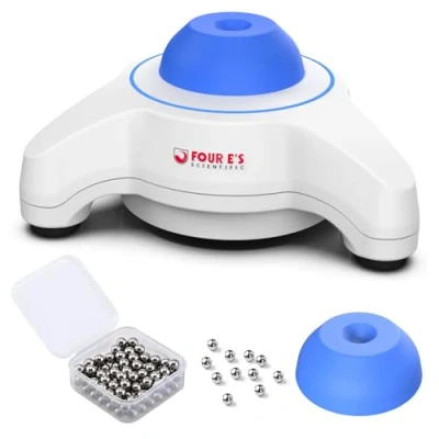 Afbeelding van FOUR E&#039;S SCIENTIFIC Vortex 5600 UpM Verfmixer, verfschudder, met 100 stuks stalen kogel, snel mengen, Touch Mode, 6 mm, Orbit, kleurmenger, shaking mixer voor acrylverf, nagellak, laboratorium,