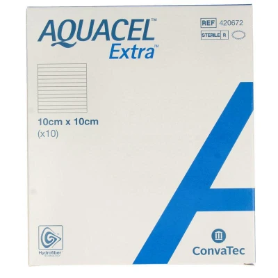 Afbeelding van Aquacel Extra Hydrofiber Verband 10x10cm