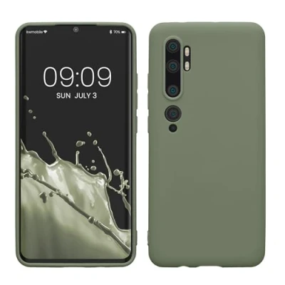Afbeelding van kwmobile telefoonhoesje geschikt voor Xiaomi Mi Note 10 / Pro Hoesje smartphone Precisie camera uitsnede In grijsgroen