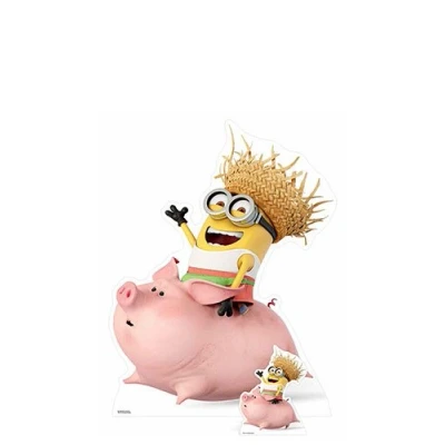 Afbeelding van DESPICABLE ME Dave Minion&quot;Rijden Een Varken Life&quot; Grootte Karton Uitgesneden, Multi Colour