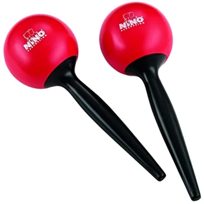 Afbeelding van Nino Percussion NINO582R plastic maracas rood