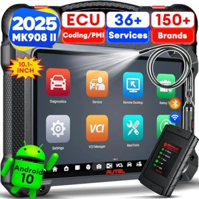 Afbeelding van Autel MaxiCOM MK908 II (met MV108S) Android 10 OBD2 Diagnostische Scantool voor Auto&#039;s, 2025 Opwaarderen van MK908/ MK906 PRO, AutoScan 2.0, Geavanceerde ECU Codering, Bidirectioneel 30+ Diensten