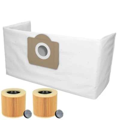 Afbeelding van McFilter 20 non woven stofzuigerzakken + 2 patroonfilters geschikt voor Kärcher A2200, A2201, A2206, A2231, A2236, A2251, A2500, A2504, A2534, A2554, A2654, A2656, A2675 zakken, stofzuigers, KA39