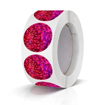 Afbeelding van 500 Stuks Ronde Stickers 25mm Kleurcodering Labels Rol Kleine Zelfklevende Stippen Glitter Paars