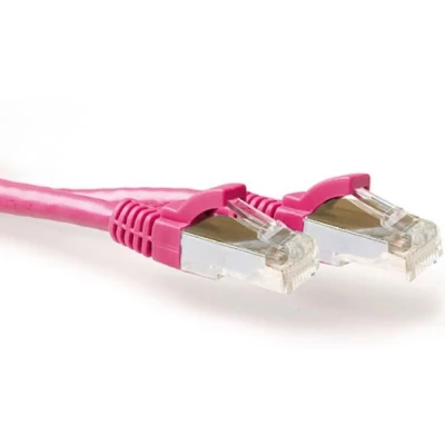 Afbeelding van ACT FB2430 SFTP CAT6A Patchkabel Snagless RJ45 Connectoren Roze 30 meter