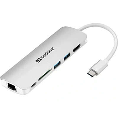 Afbeelding van Sandberg USB C Dock HDMI+LAN+SD+USB,61W