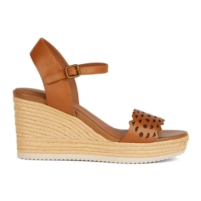 Afbeelding van Geox Dames D Ponza A Wedge Sandal, cognac, 39 EU, EU
