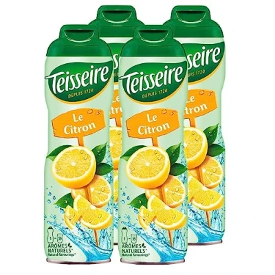 Afbeelding van Teisseire Drinksiroop citroen/citroen 600 ml siroop die net zo smaakt als de vrucht (verpakking van 4)
