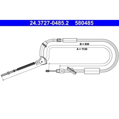 Afbeelding van Ate Handremkabel 24.3727 0485.2