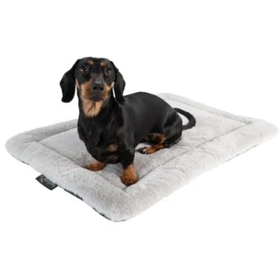 Afbeelding van MyBestBuddy Hondenkussen comfort grijs 60x40 cm S, hypoallergeen (100% polyester), antislip 40 C wasbaar met pluizige stoffen bekleding Hondenmat of hondenbed voor kleine honden