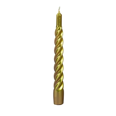 Afbeelding van CERERIA DI GIORGIO risthò Tortiglione Kaarsen, gelakt, was, goud, 2,2 x 21 cm, 6 stuks