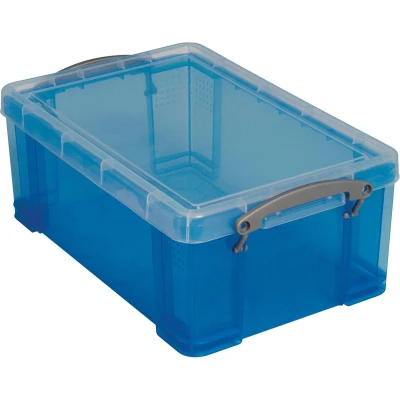 Afbeelding van Opbergbox Really Useful 9 liter 395x210x140 mm transparant blauw
