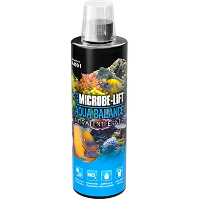Afbeelding van MICROBE LIFT 9005 L Aqua Balance reinigt het aquarium, vermindert aantal waterveranderingen, verwijdert nitraat, zoet en zeewater, 473 ml, transparent