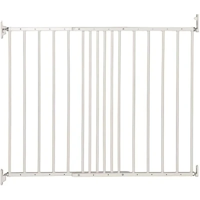 Afbeelding van Safetots Traphekje met Schroefbevestiging voor bovenaan de trap, wit metaal, 62,5 cm 106,8 cm, Metalen babyhekje, veiligheidsbarrière, veiligheidshekje.