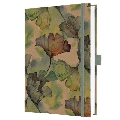 Afbeelding van Notitieboek Jolie A5 kraft Pure Ginkgo lijn HC 192pag 100gr per 3