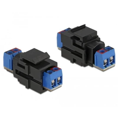 Afbeelding van Delock Keystone Modul 2 Pin Aansluitblok &gt; schwarz Delo