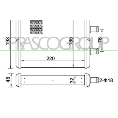 Afbeelding van Kachelradiateur, interieurverwarming PRASCO FT927H001