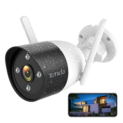 Afbeelding van Tenda Outdoor Beveiligingscamera met 2 weg audio, IP66 Weerbestendig, AI Menselijke Detectie &amp; Alarmen, 2.4Ghz Wifi/LAN Camera, 30m Kleuren Nachtzicht, Cloud SD kaartopslag, Alexa, CT3