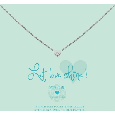 Afbeelding van heart to Get Hanger Zilver necklace zirkon One size