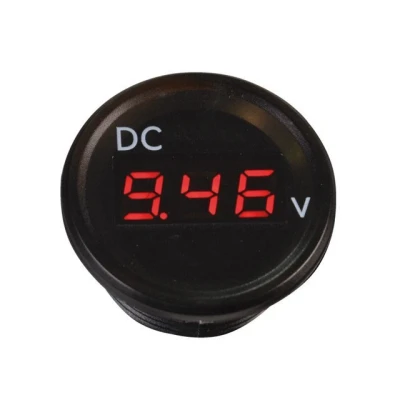 Afbeelding van Onde Voltmeter Zwart 2.5 30v Met Flush Frame (terminals)